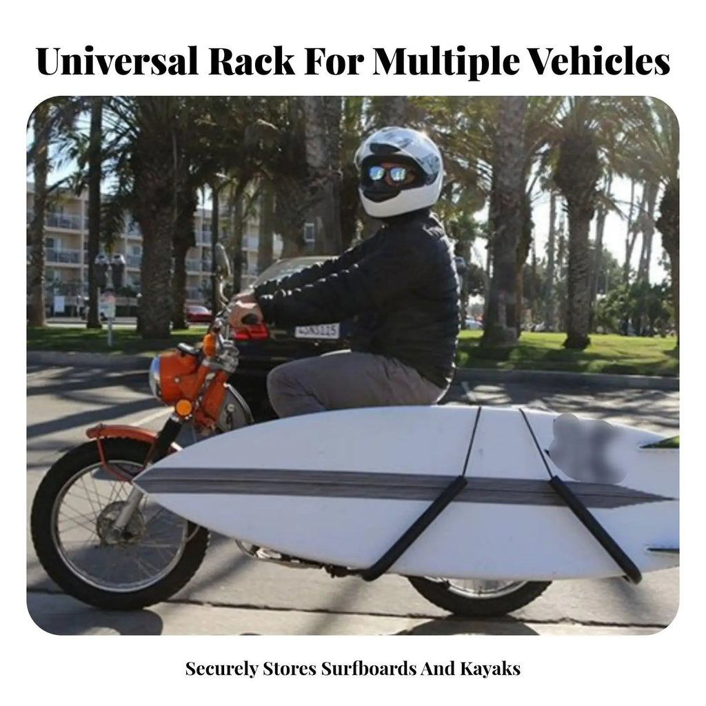 Motorcycle Surfboard Rack – Universal Side Mount Carrier Surfboard Carrier Rack PLUSH