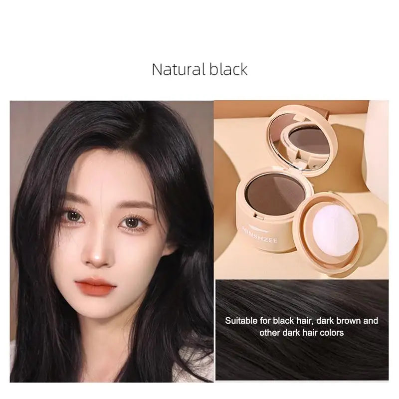 Waterproof Hair Shadow Powder – Hairline & Root Touch-Up Hair Touch-Up Powder PLUSH Black