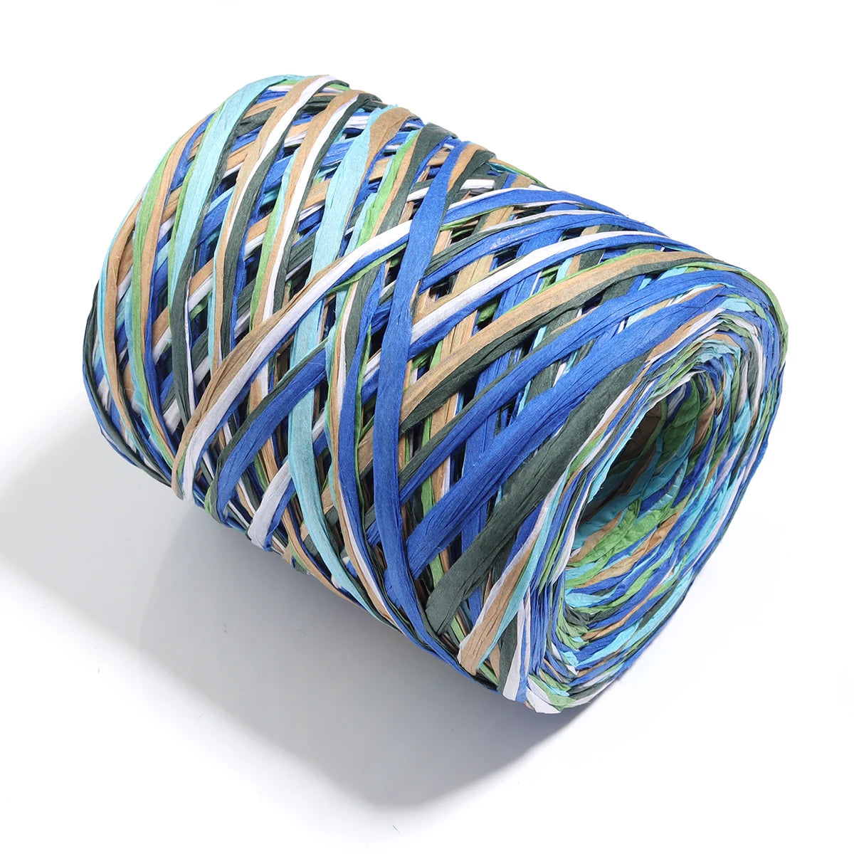 Colorful Raffia Paper Braided Cord 80-200m – DIY Craft Yarn Craft Braided Cord PLUSH colorful 06 x80m 4mm