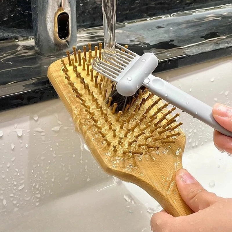 2-in-1 Hair Brush & Comb Cleaning Tool – Dust Remover Hair Brush Cleaner PLUSH 1Pc Grey