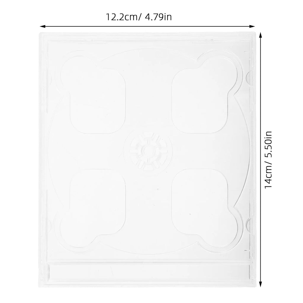 10-Pack Double CD Jewel Cases – Clear Stackable Disc Holders CD Jewel Cases PLUSH