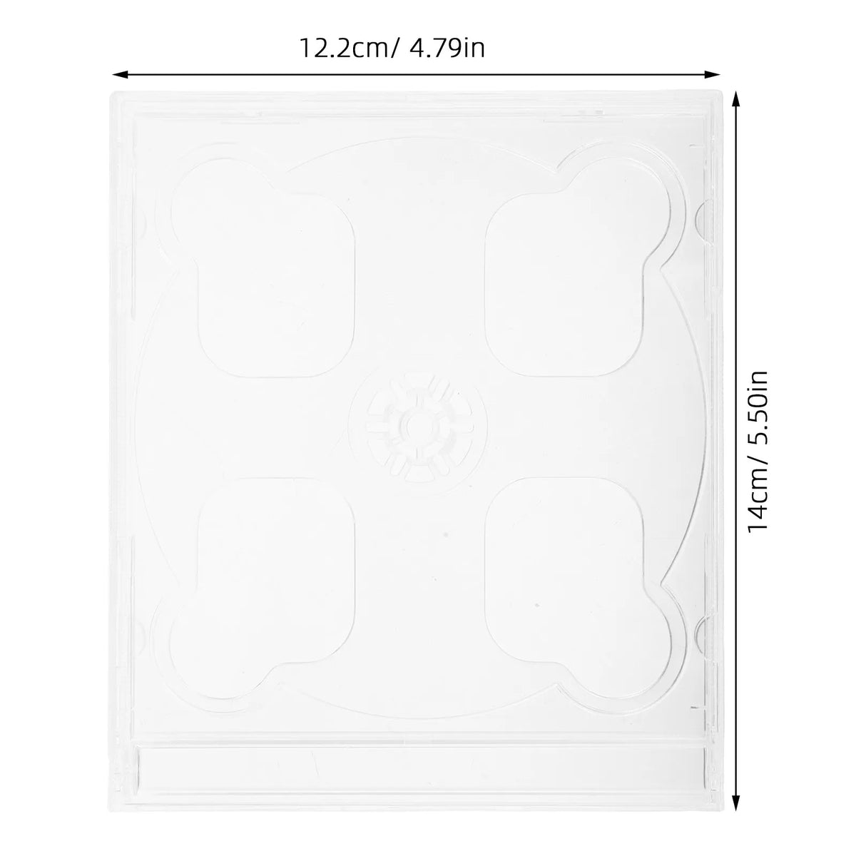 10-Pack Double CD Jewel Cases – Clear Stackable Disc Holders CD Jewel Cases PLUSH