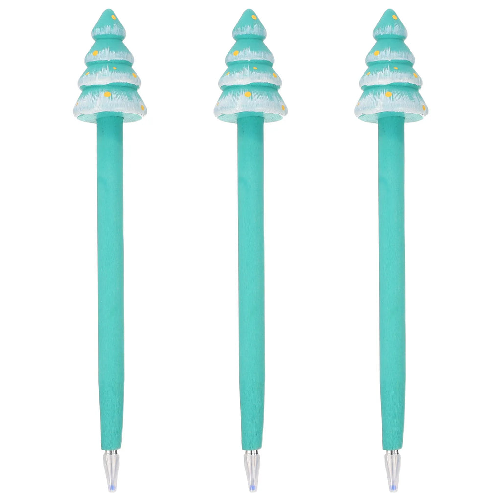 3pcs Christmas Tree Wooden Gel Ink Pens – Festive Writing Set Novelty Gel Pens PLUSH Default Title