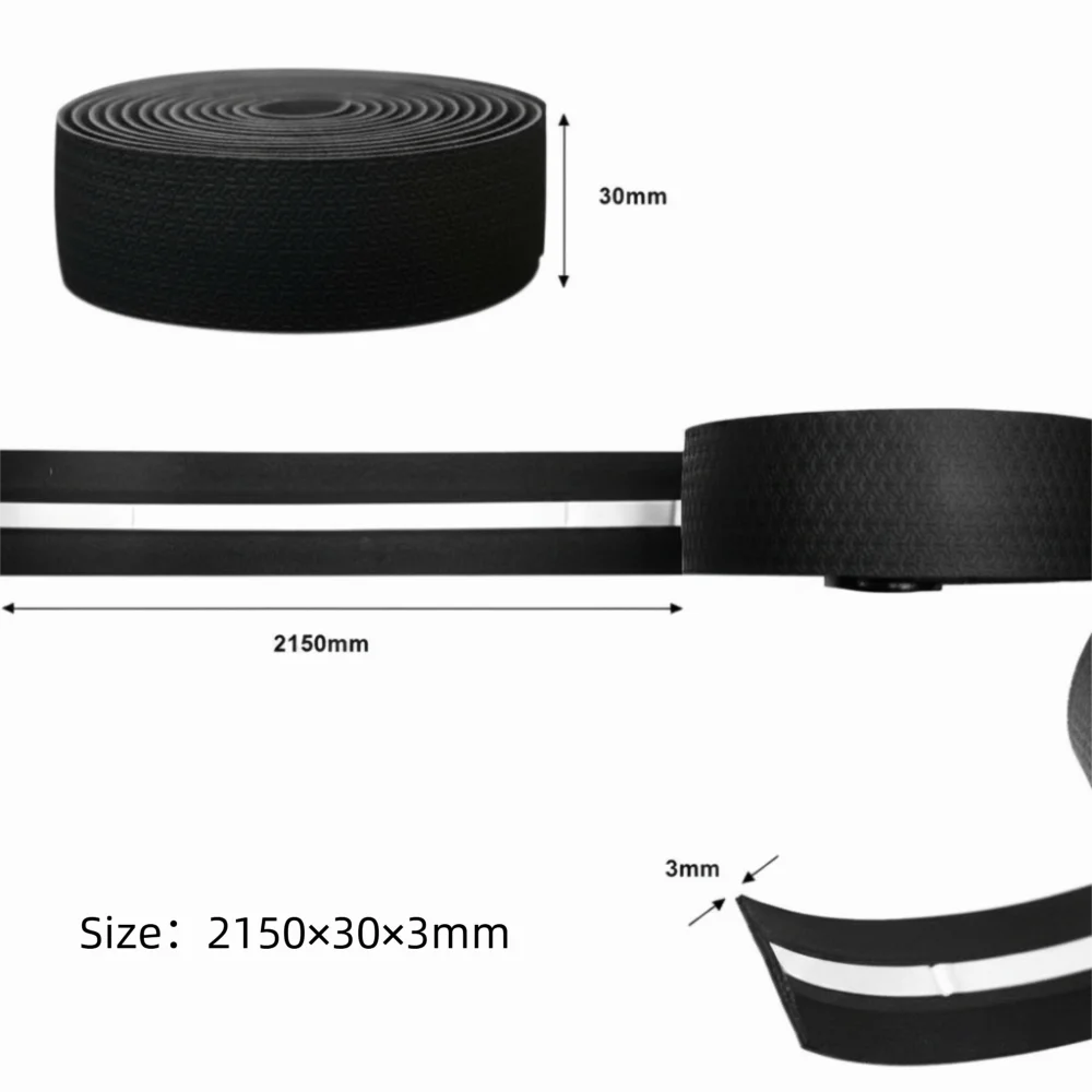 PU Road Bike Handlebar Tape – Anti-Slip, Waterproof + End Plugs Bike Handlebar Tape PLUSH