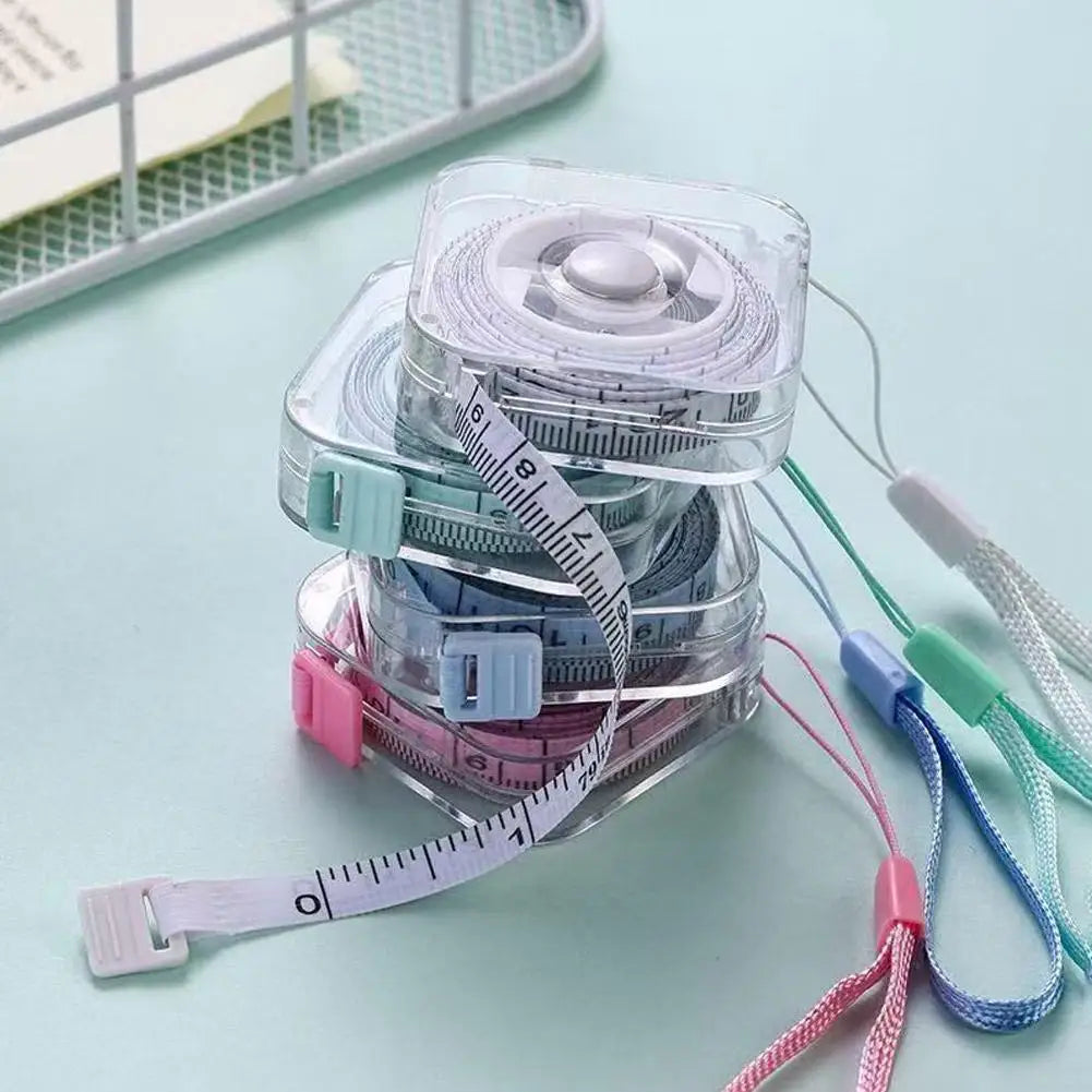 2m Retractable Transparent Tape Measure | Dual-Sided Scale Retractable Tape Measure PLUSH
