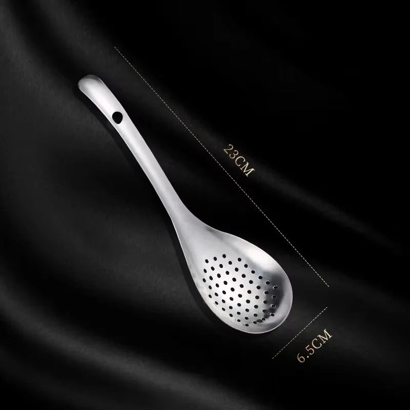 304 Stainless Steel Skimmer Spoon – Perforated Strainer Ladle Kitchen Strainer Skimmer PLUSH S 23x6.5cm