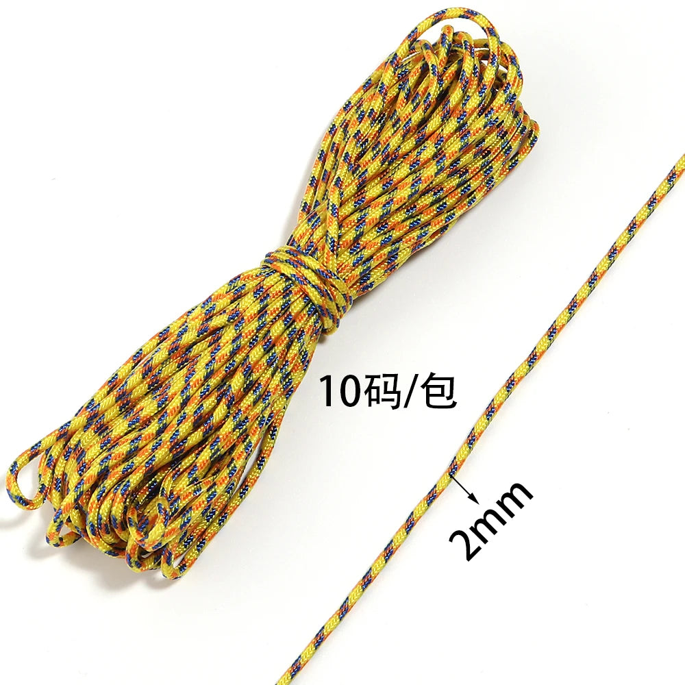 10 Yards 2mm Camouflage Polyester Braided Paracord DIY Cord Braided Paracord Rope PLUSH
