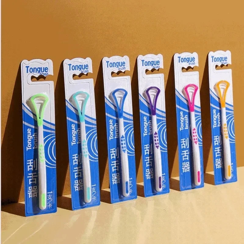 Silicone Tongue Scraper & Brush – Fresh Breath Oral Care Tongue Scraper PLUSH