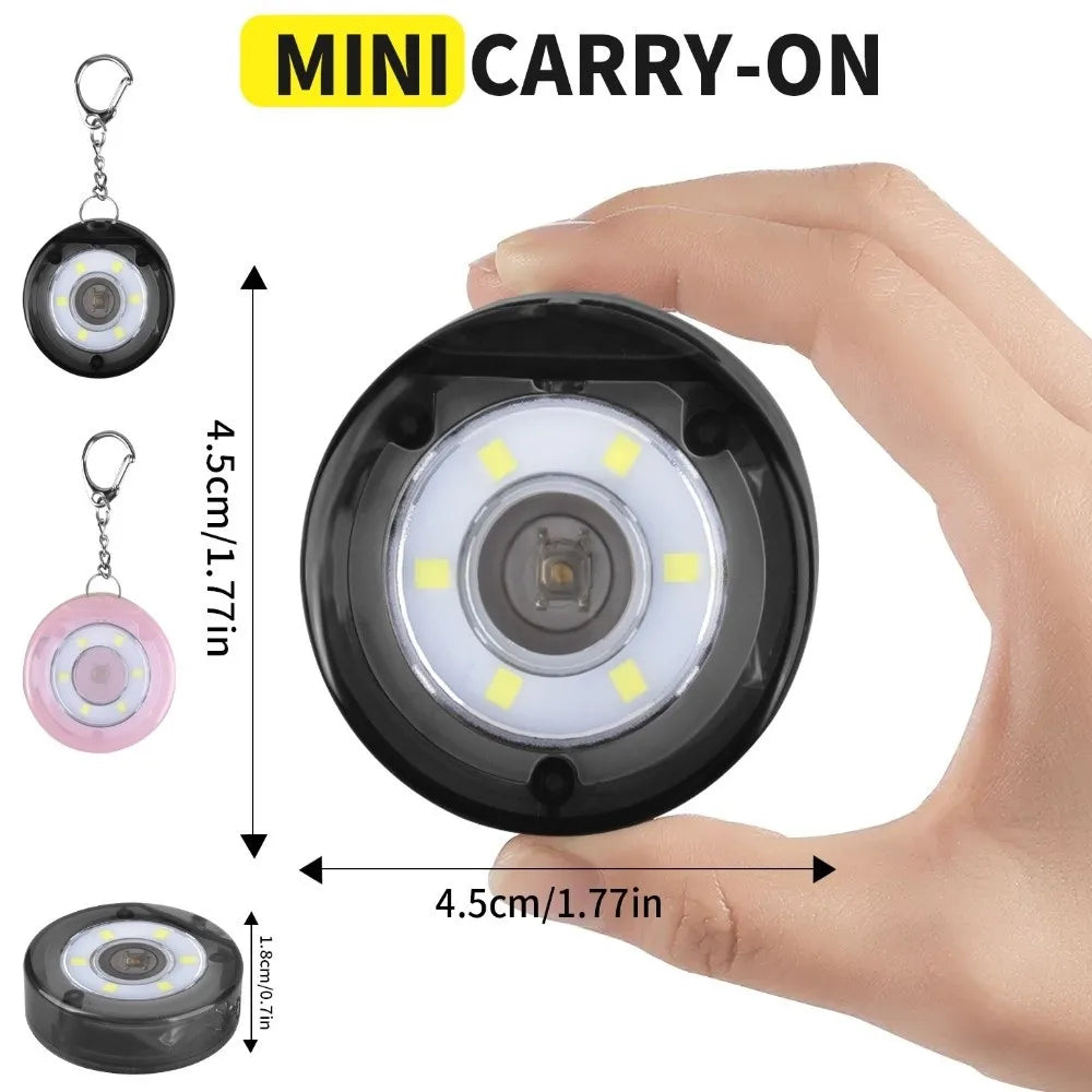 2-in-1 Clip-On Keychain Light | USB Rechargeable, 3-Level Dim Mini Keychain Light PLUSH