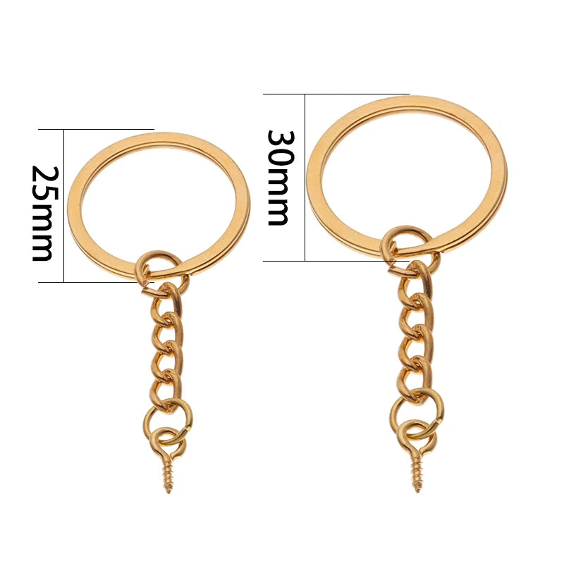 10pcs Metal O-Ring Split Keyrings 25/30mm – DIY Keychain Findings Jewelry Findings PLUSH