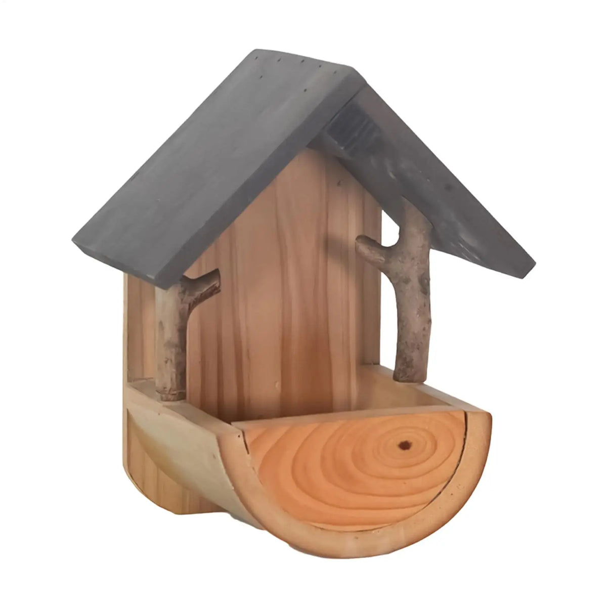 Wooden Hanging Bird Feeder Birdhouse – Outdoor Garden Nesting Box Wooden Birdhouse Feeder PLUSH