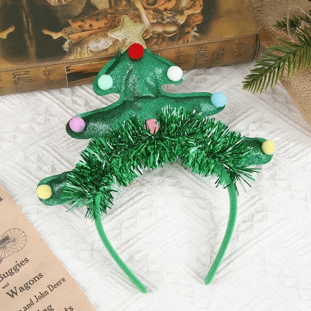 Shiny Christmas Headband Sequin Xmas Hair Hoop Party Accessory Holiday Hair Headband PLUSH