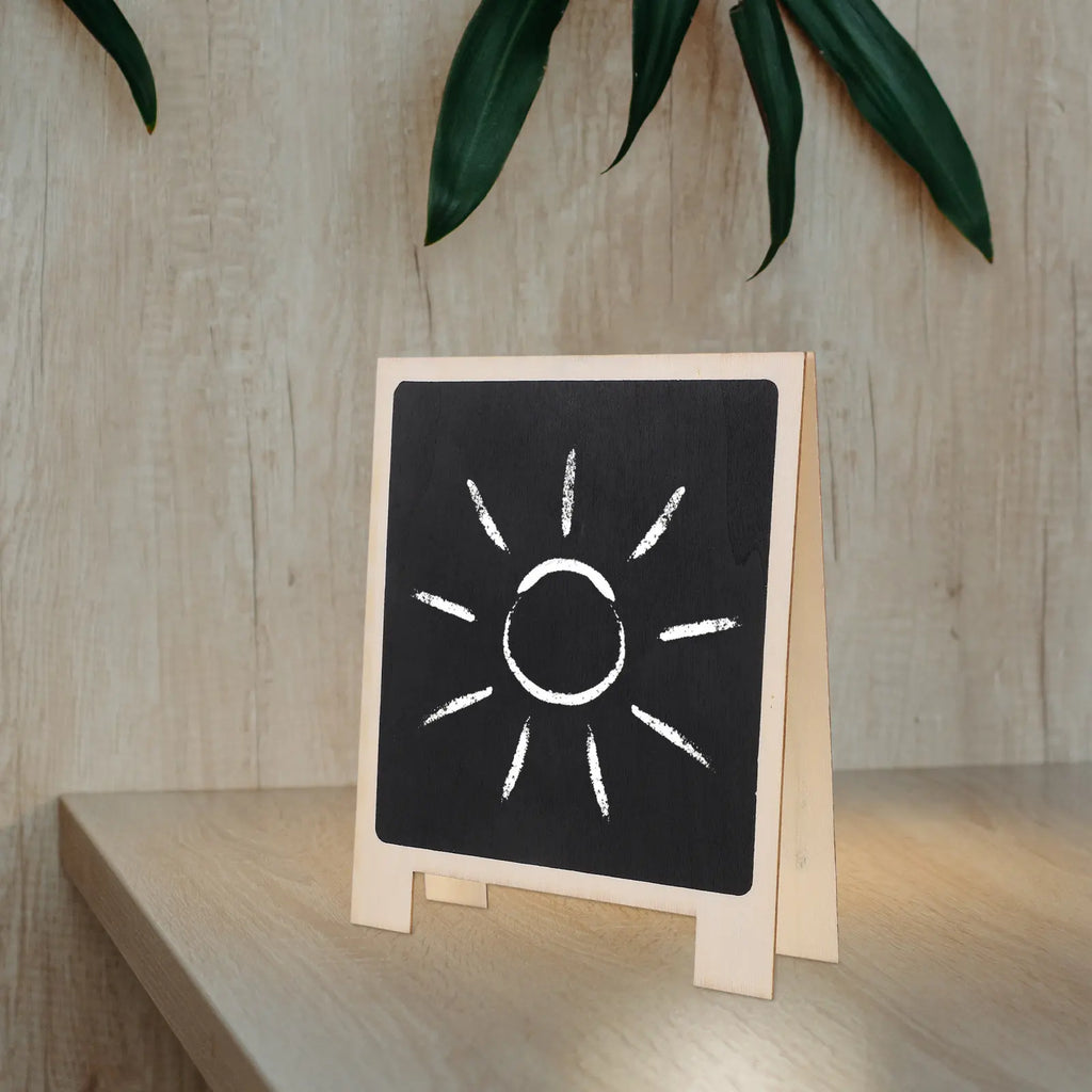 3pcs Mini Chalkboard Signs Tabletop Easel Blackboard Set Chalkboard Sign Set PLUSH