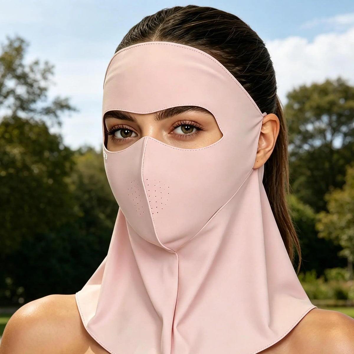 UPF 50+ Ice Silk UV Face Mask & Neck Cover – Breathable UV Sun Face Mask PLUSH