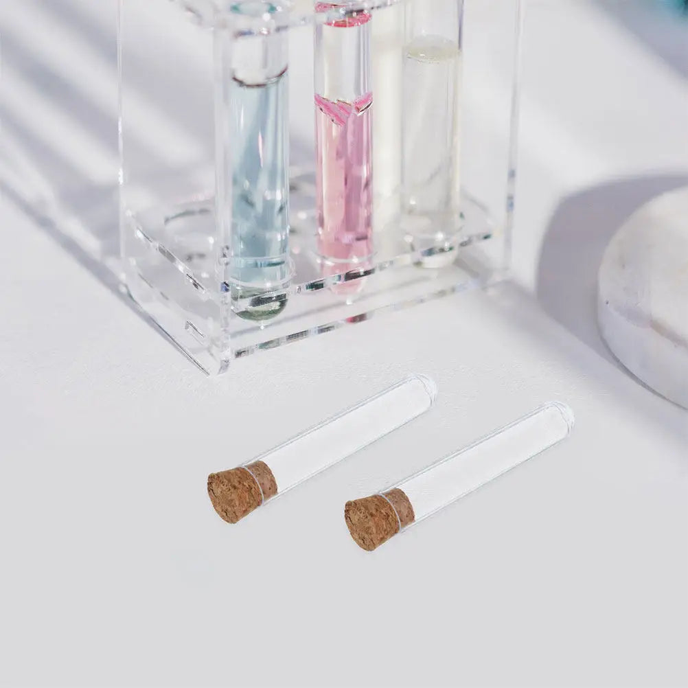 40pcs Clear Plastic Vials with Cork Stoppers | Storage Tubes Plastic Storage Vials PLUSH