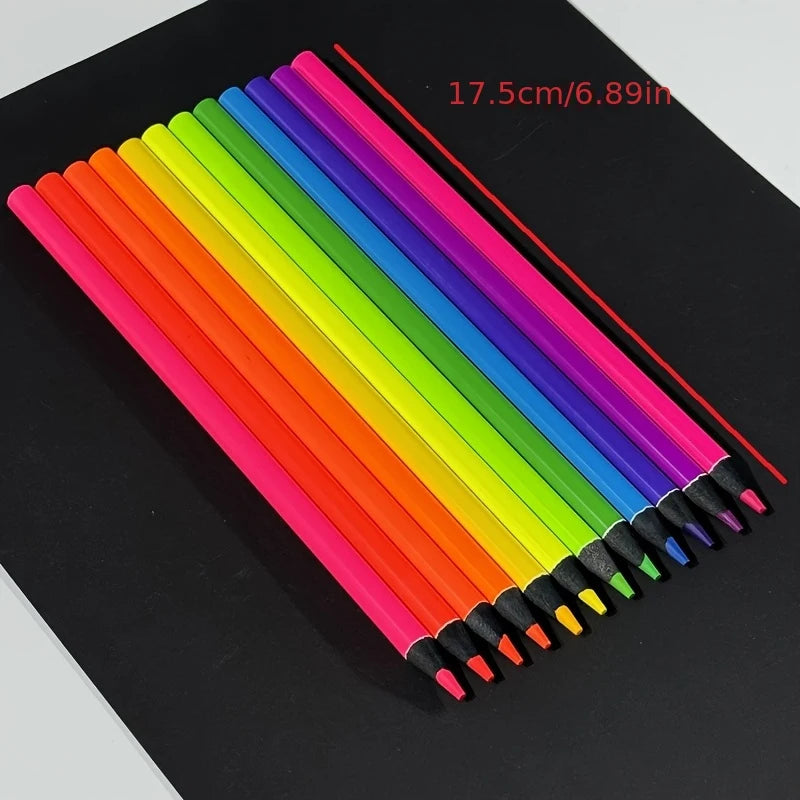 12 Soft Core Colored Pencils – Vibrant Colors for Artists Colored Pencil Set PLUSH