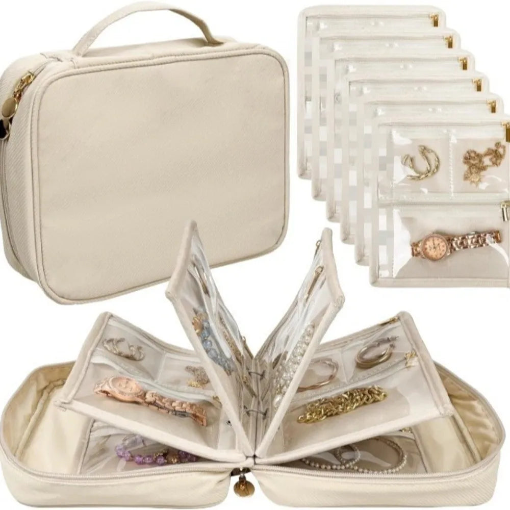 PVC Jewelry Organizer Bag – Multi-Layer Necklace & Earring Case Jewelry Organizer Bag PLUSH