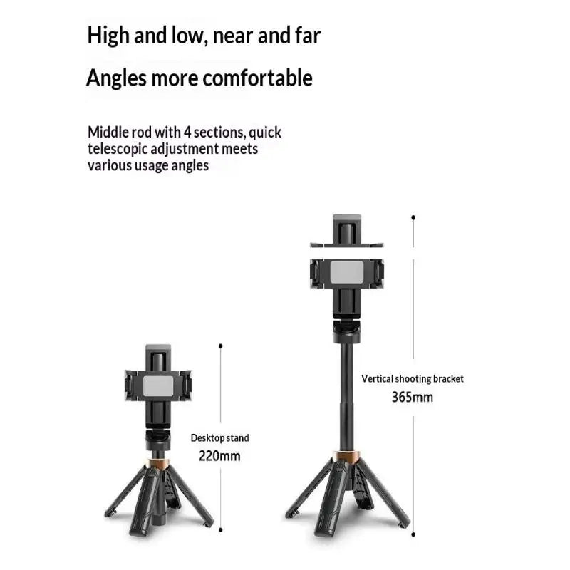 Mini Foldable Selfie Stick & Adjustable Phone Holder Foldable Selfie Stick PLUSH