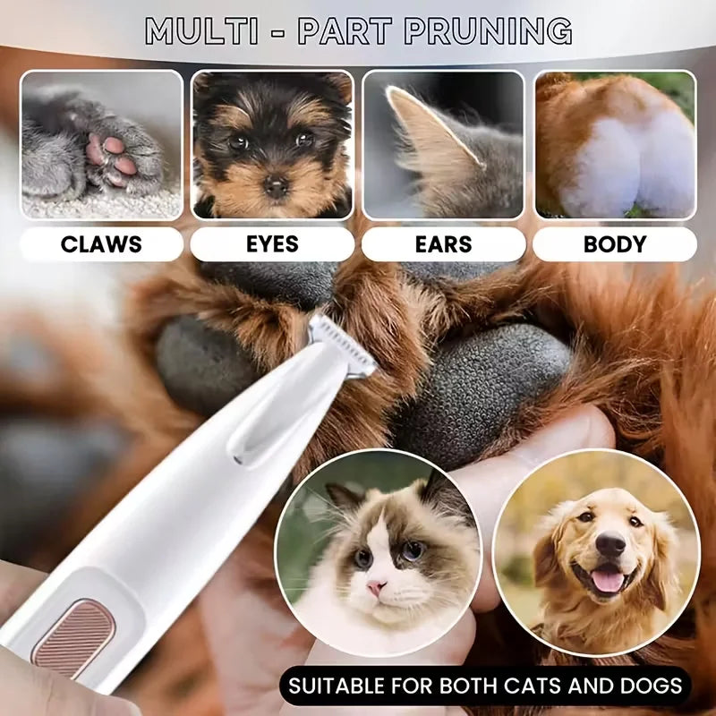 USB Rechargeable Pet Hair Trimmer – Cat & Dog Grooming Clipper Pet Grooming Clipper PLUSH