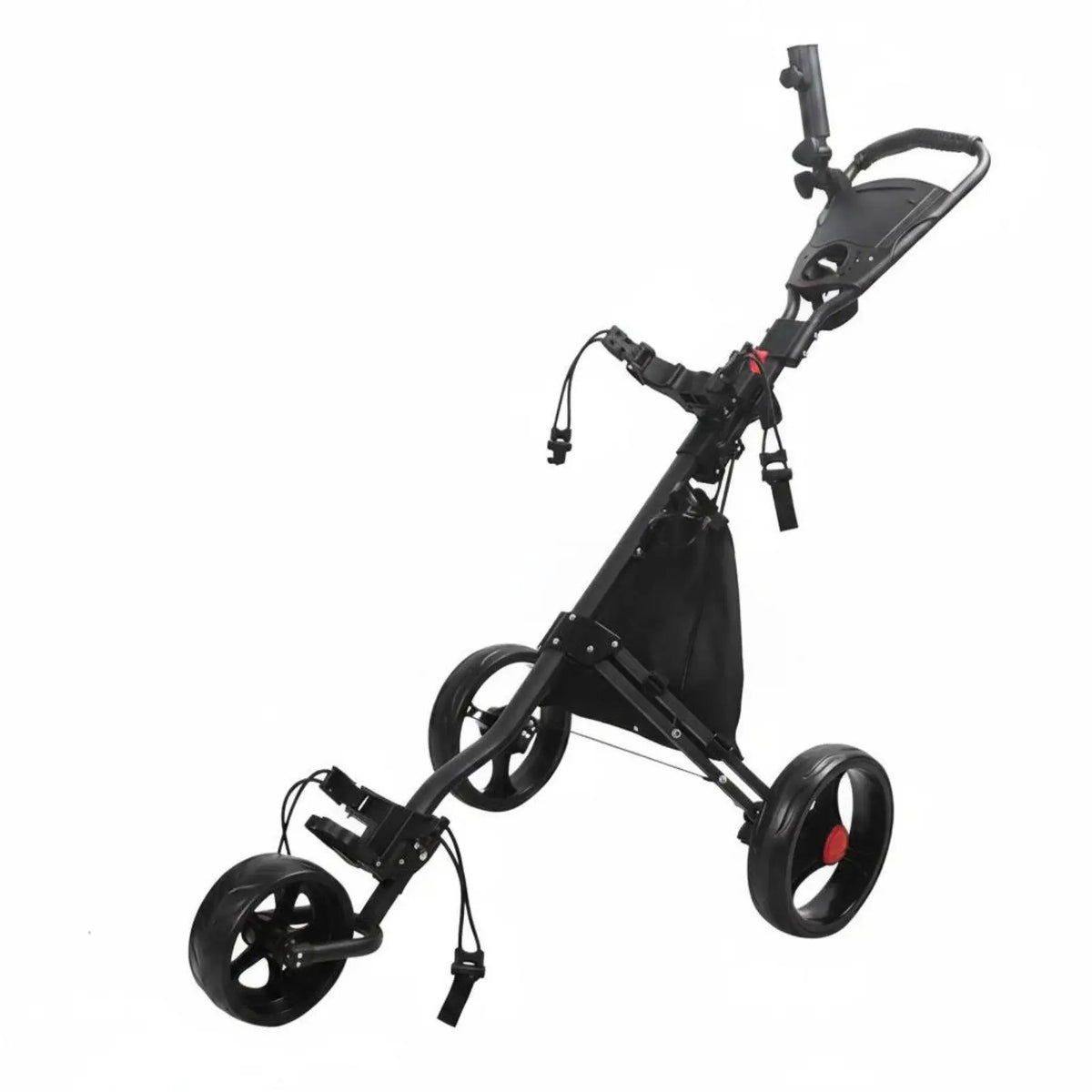 Lightweight Foldable 3-Wheel Golf Push Cart & Trolley Golf Push Cart PLUSH