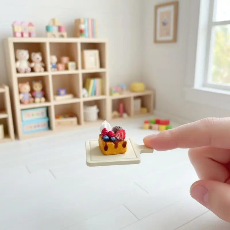 Miniature Dollhouse Berry Ice Cream Toast Model – DIY Accessory Dollhouse Accessory PLUSH