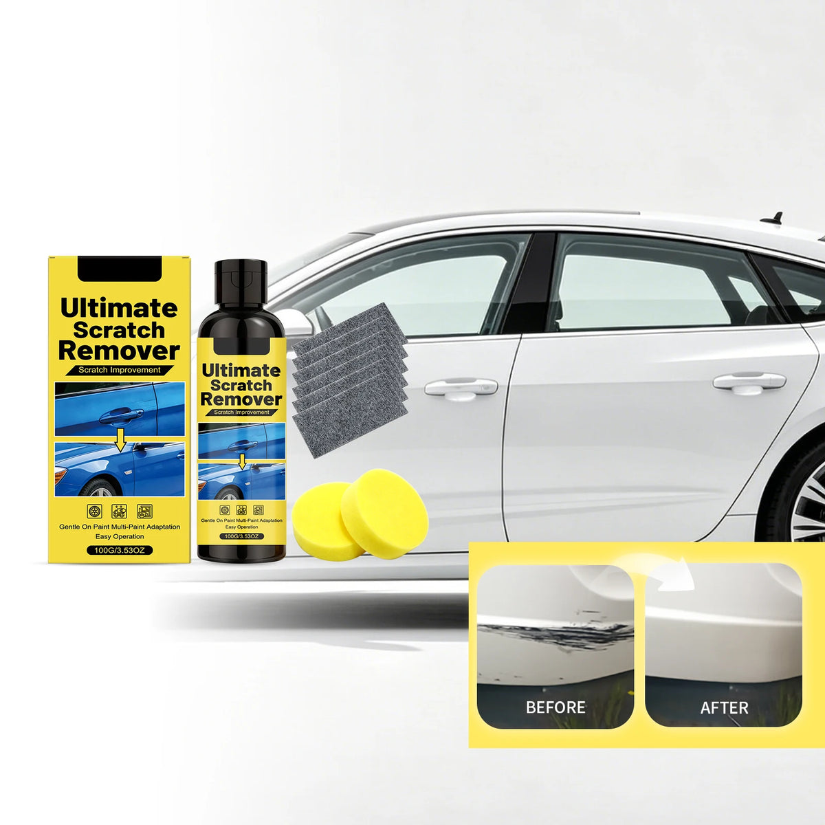 Car Paint Scratch Remover Polishing Paste Kit – 100g Car Polish Kit PLUSH
