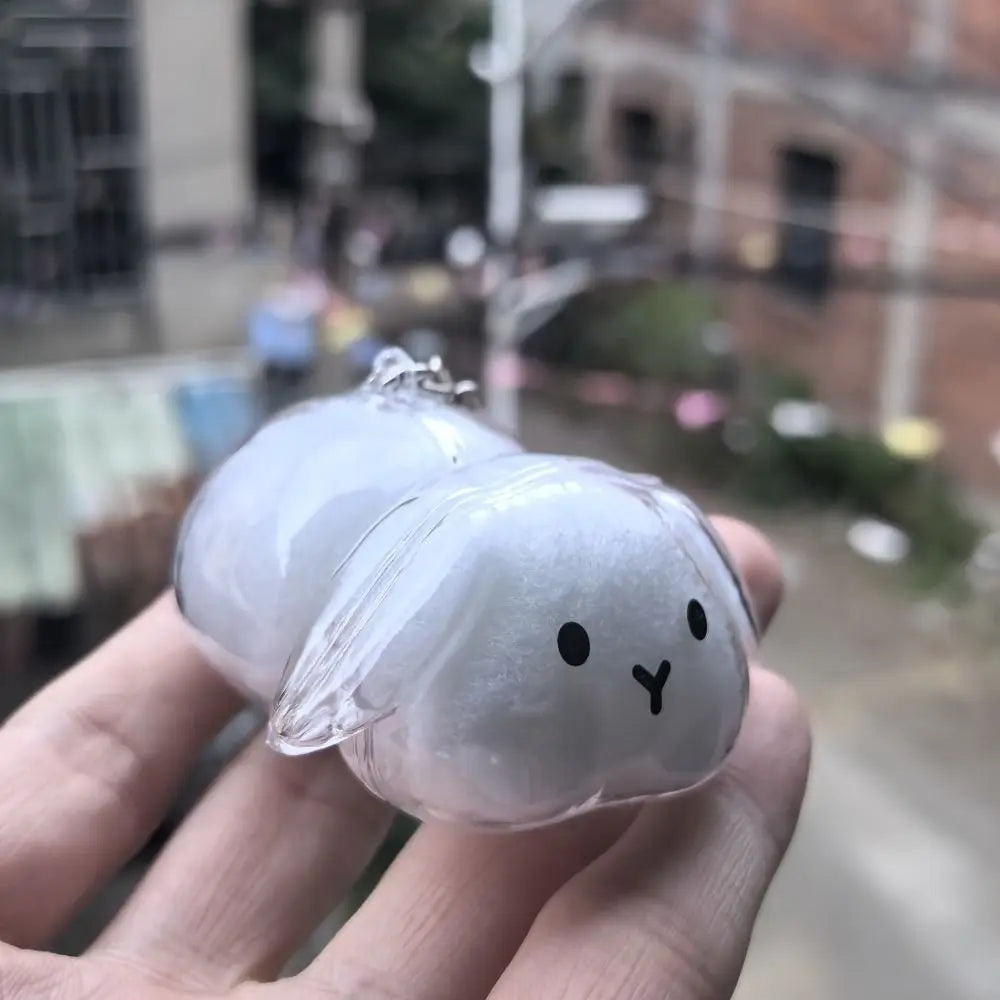 Transparent Pet Hair Storage Keychain – Cute Keepsake Container Pet Keepsake Keychain PLUSH