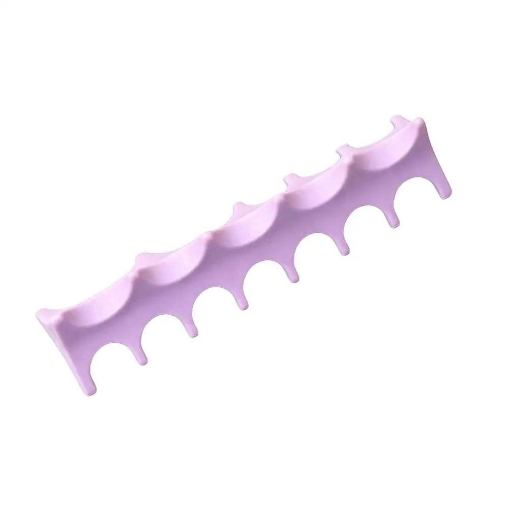 Silicone Fishbone Nail Art Pen Holder – 5-Slot Brush Stand Nail Brush Holder PLUSH B CN