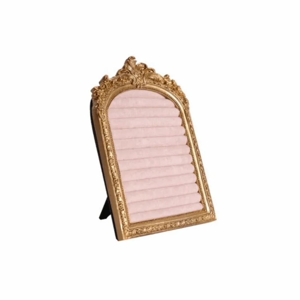 Vintage Velvet Jewelry Display Shelf – Earring & Ring Storage Jewelry Display Shelf PLUSH Pink S