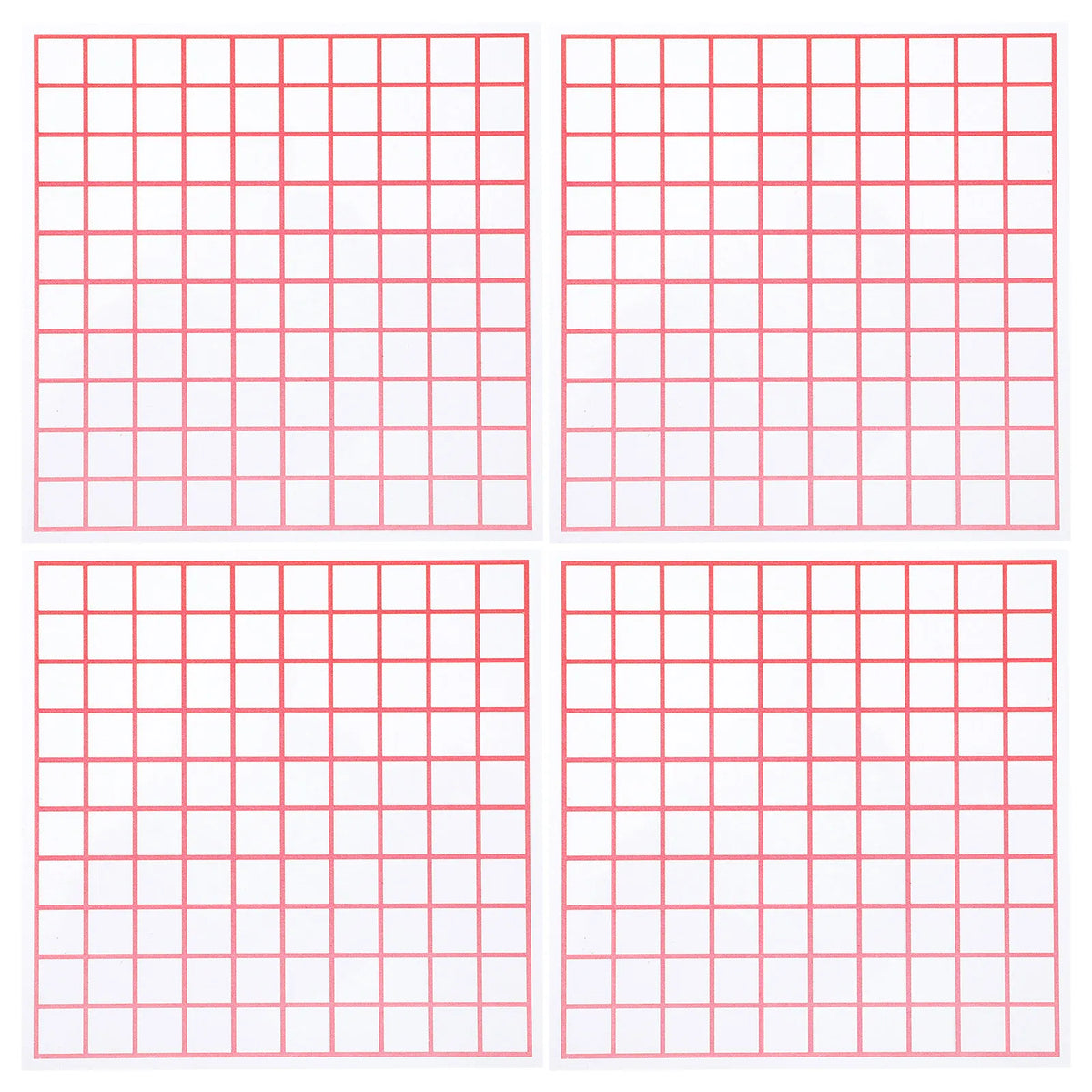 10pcs Transparent Grid Plates – Math Area Measuring Sheets Math Teaching Aid PLUSH