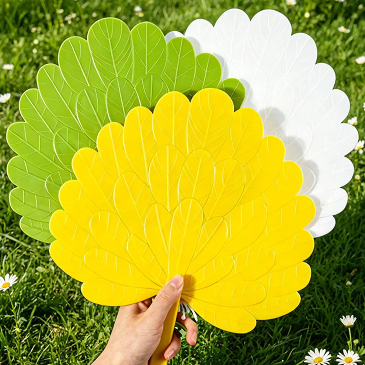 Artificial Palm Leaf Handheld Fan – Portable Summer Hand Fan Handheld Hand Fan PLUSH