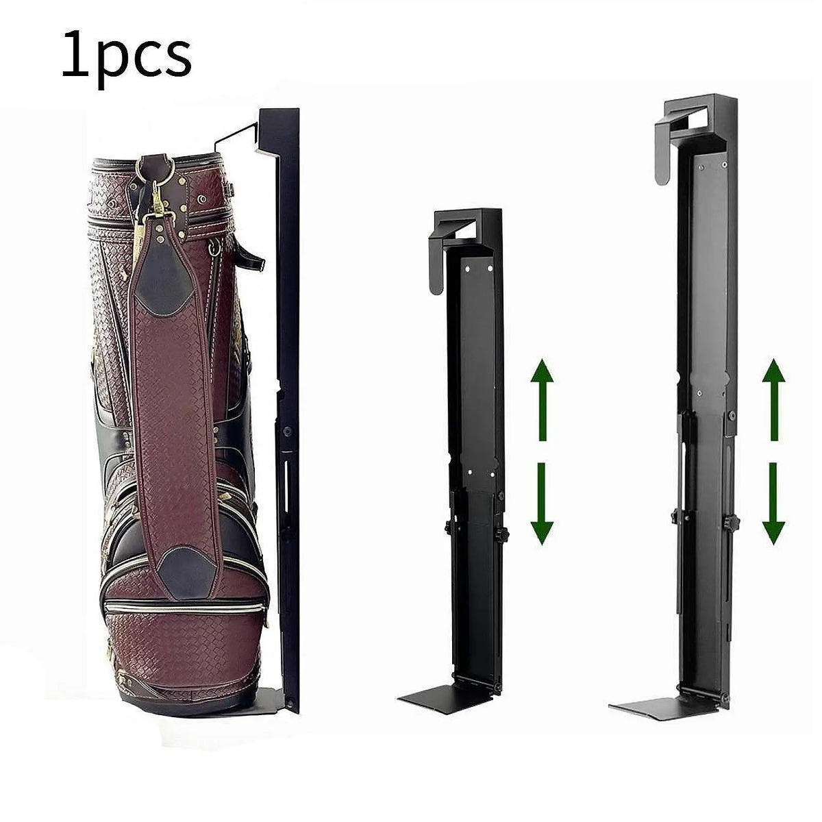 Wall Mounted Golf Bag Storage Rack – Foldable Metal Organizer Golf Bag Rack PLUSH