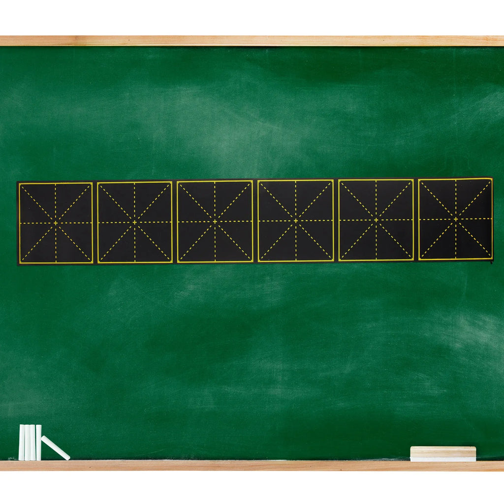 Magnetic Chalkboard Strips – Erasable Grid Drawing Board 2 Pack Magnetic Chalkboard Strip PLUSH