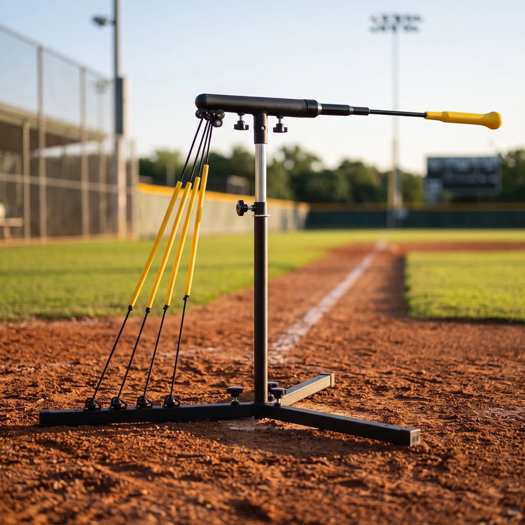 Baseball Training Stand with Hitting Arm – Batting Practice Tee Baseball Swing Trainer PLUSH Default Title
