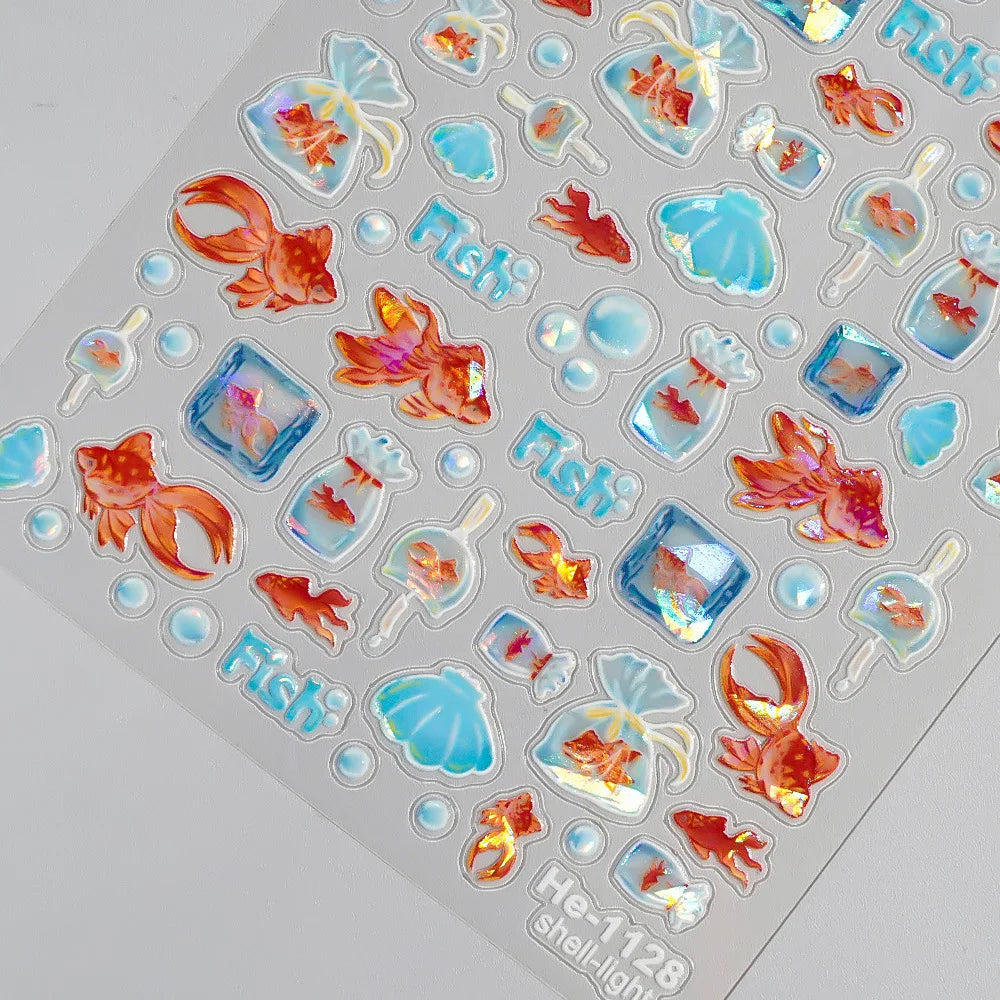 5D Starfish Nail Charm Stickers | Ocean DIY Nail Art Decals Nail Art Stickers PLUSH