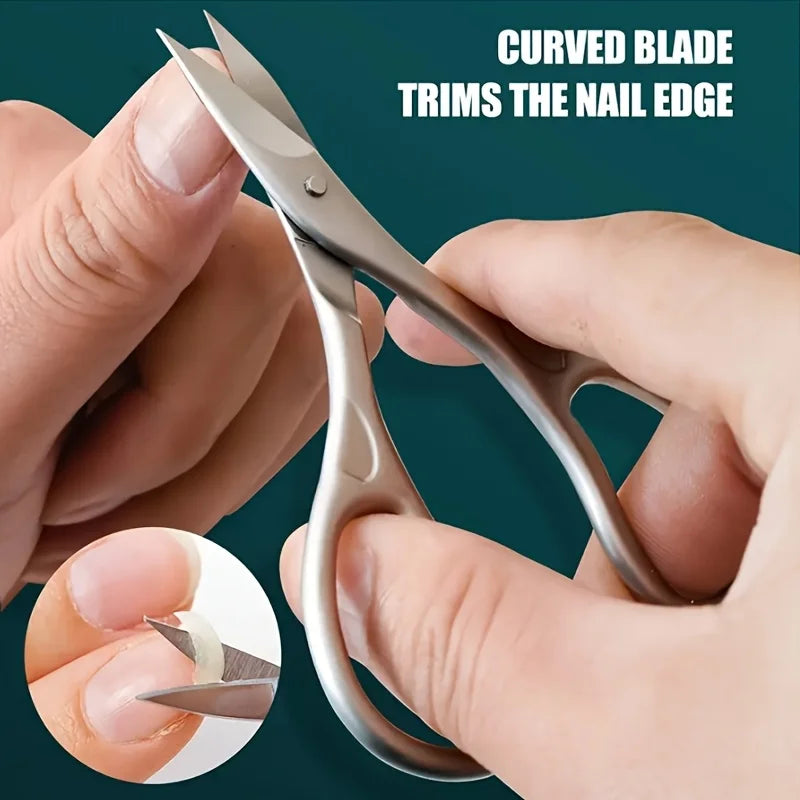 Stainless Steel Nail Clippers Curved Blades | Ouriner 1-2 Pcs Nail Clipper Set PLUSH