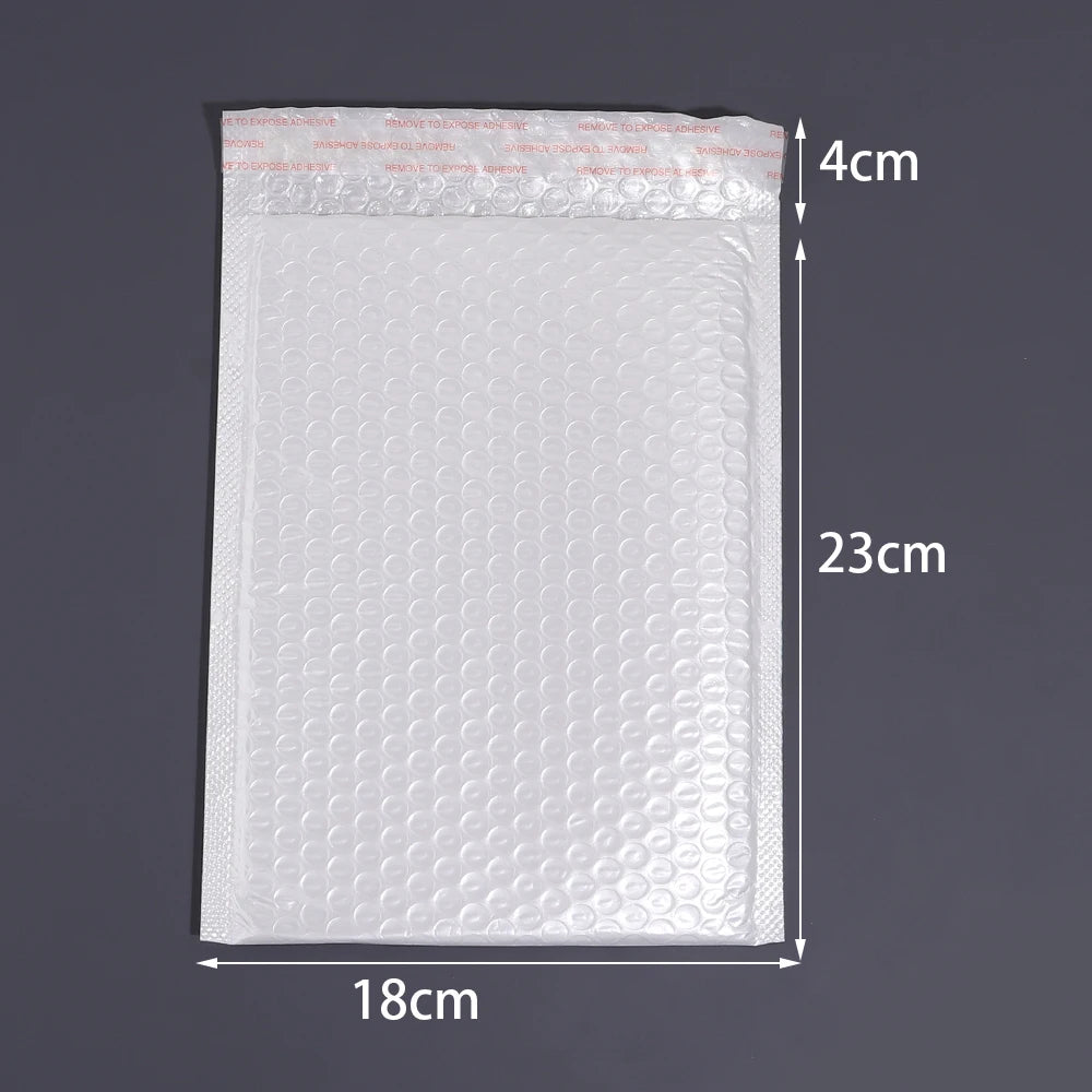 White Pearlescent Bubble Mailers | Padded Envelopes 5–20 Pack Bubble Mailer Envelopes PLUSH 18X23cm 10pcs