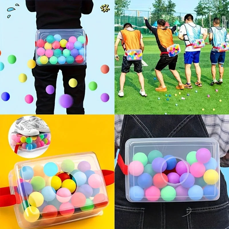 Shake Ball Box Party Game Set with 30 Colorful Balls | Ages 14+ Outdoor Party Game PLUSH