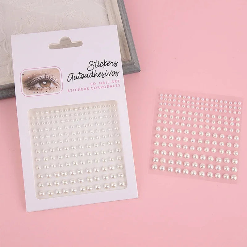 Pearl Face Gems Self-Adhesive Crystal Stickers 3–6mm Face Gem Stickers PLUSH