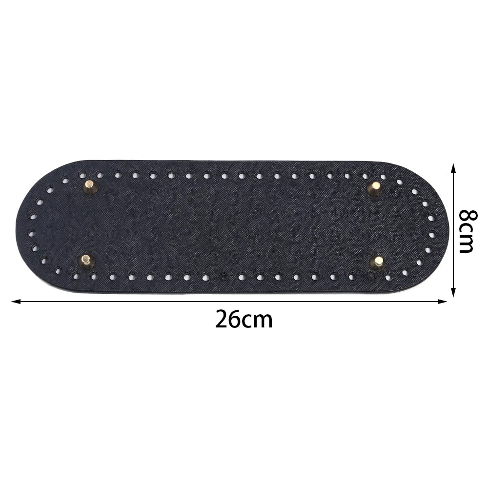 PU Leather Bag Base with Rivets – DIY Handbag Bottom Pad