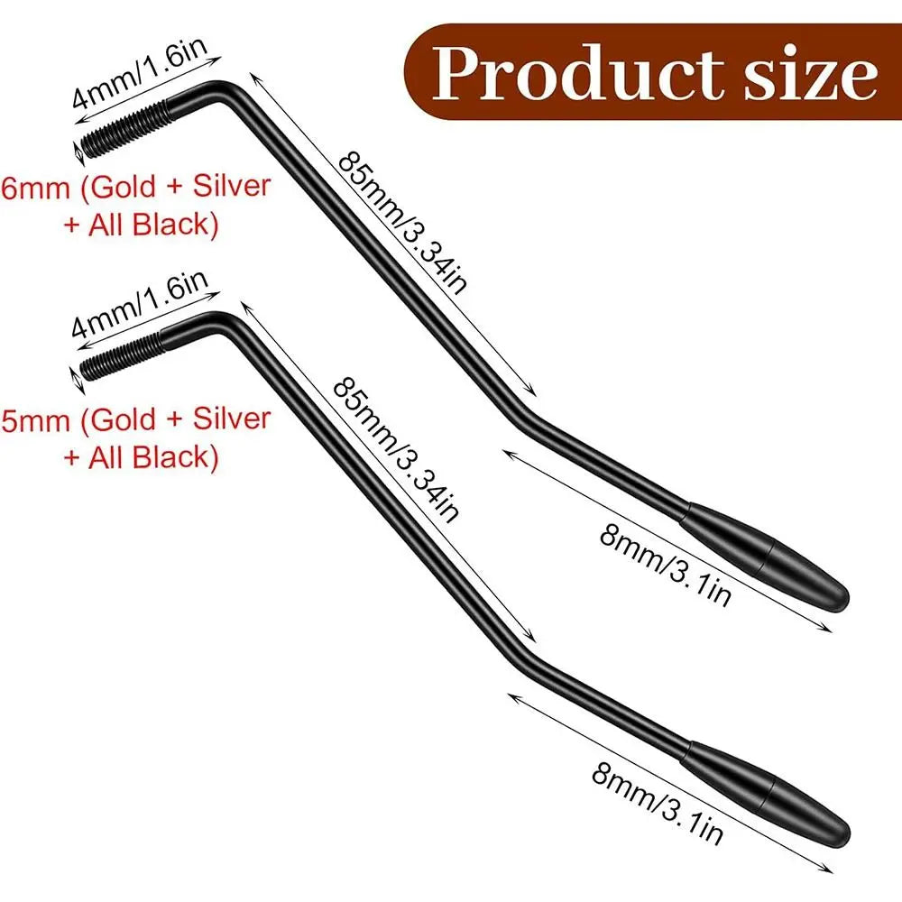 6-Pack Guitar Tremolo Arm M5/M6 Thread Whammy Bar – 3 Colors Guitar Tremolo Arm PLUSH