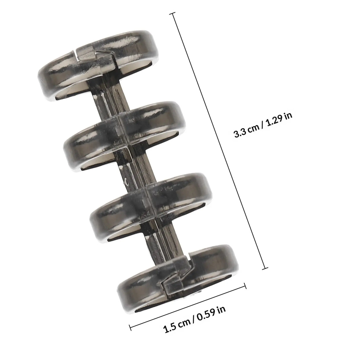 10pcs Plastic Four-Hole Loose Leaf Binder Snap Clips – Stationery Binder Snap Clips PLUSH Black