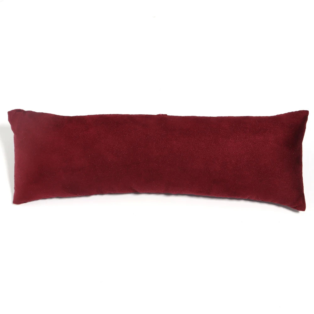 Velvet Jewelry Display Pillow – Bracelet & Bangle Cushion Stand Jewelry Display Stand PLUSH Red Velvet 8.5X24cm
