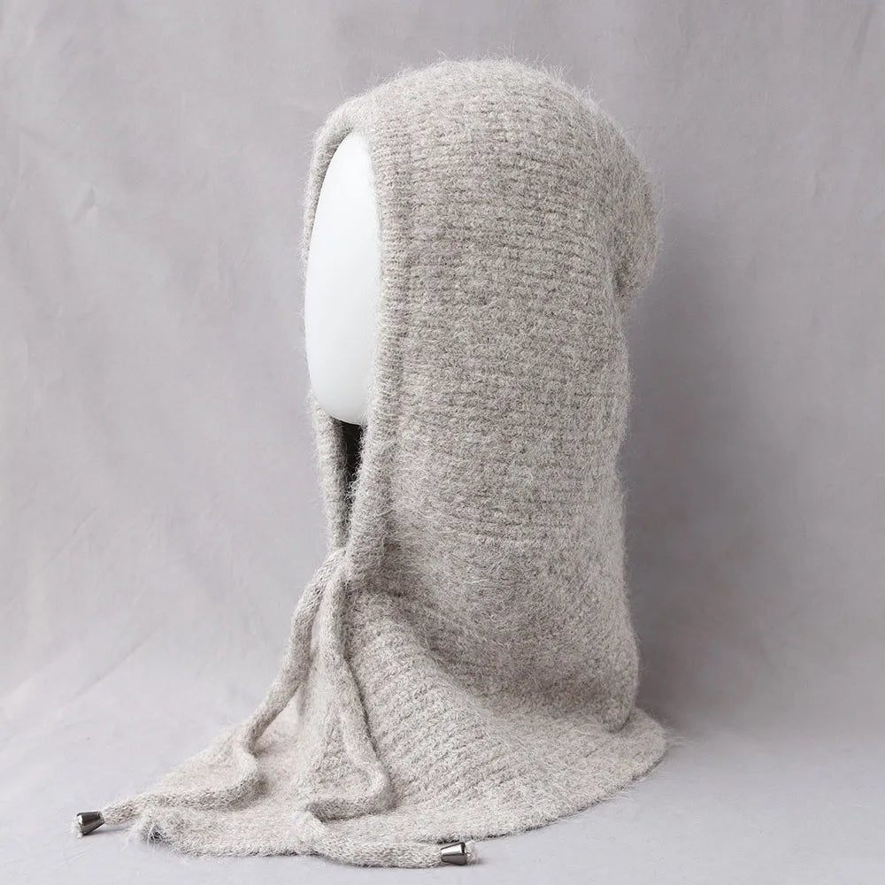 Winter Balaclava Beanie Hat – Knit Scarf Cap with Ear Cover Balaclava Beanie Hat PLUSH