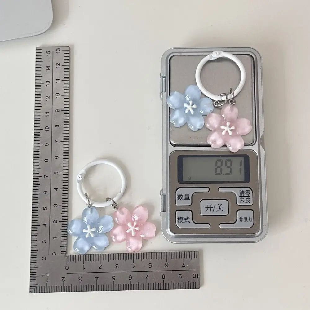 Sakura Cherry Blossom Resin Keychain – Kawaii Flower Pendant Flower Keychain PLUSH