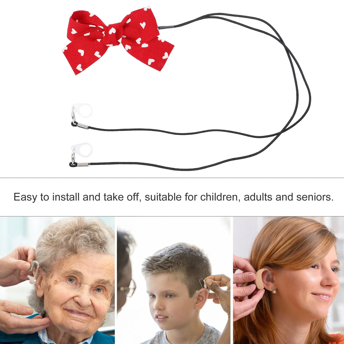 Hearing Aid Anti-Lost Safety Strap | Premium Cloth Lanyard Hearing Aid Accessory PLUSH