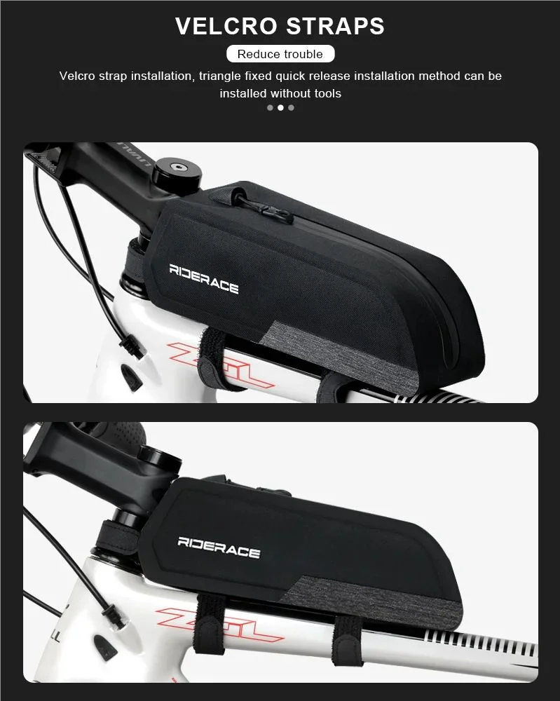 TPU Waterproof Bike Top Tube Bag – MTB, Road & Gravel Bicycle Frame Bag PLUSH