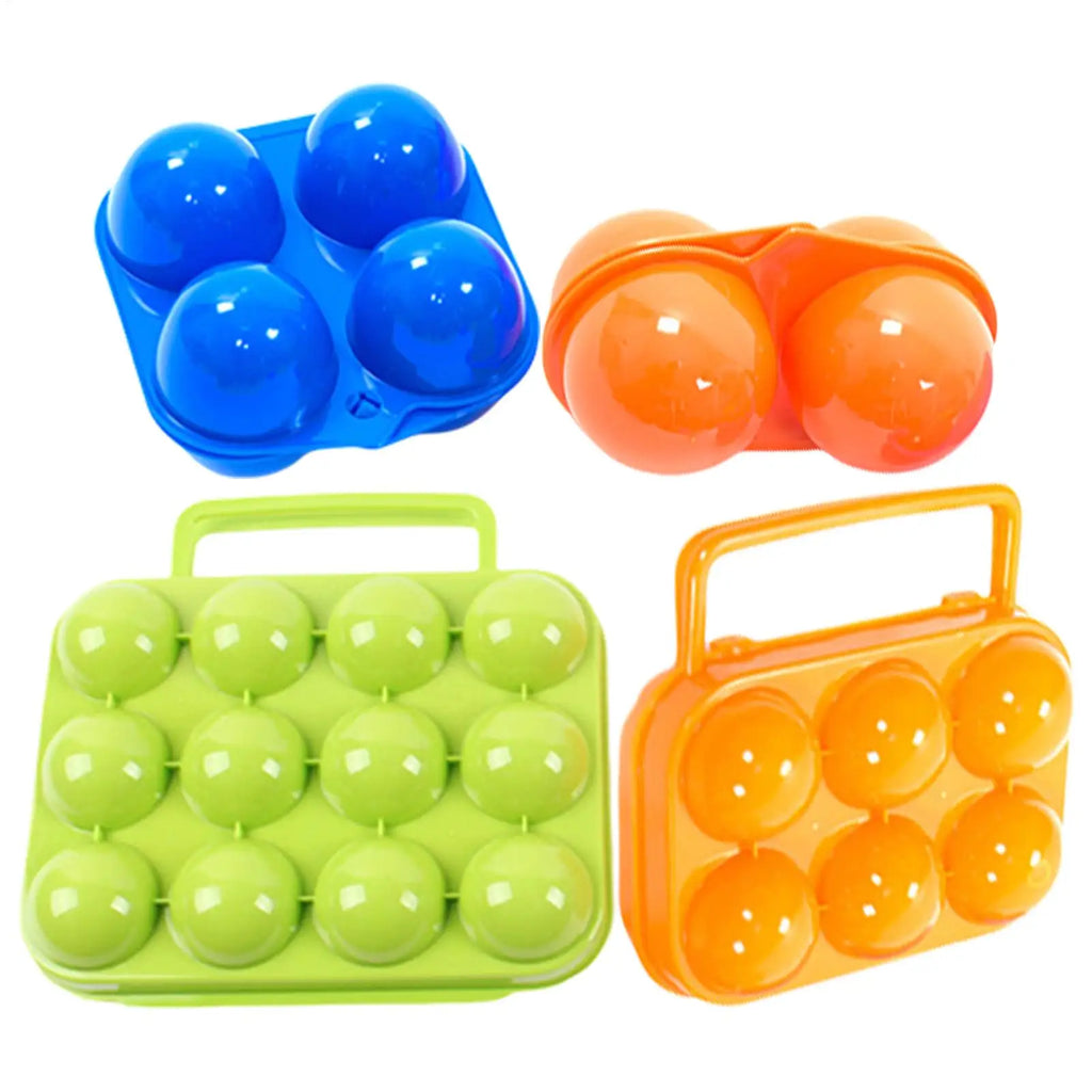 Camping Egg Holder Case – 2/4/6/12 Grid Portable Storage Box Egg Storage Container PLUSH