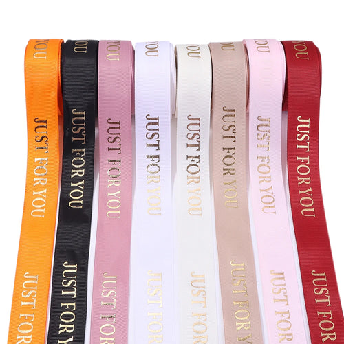 "Just For You" Printed Polyester Ribbon 25mm 10 Yards DIY Decorative Craft Ribbon PLUSH