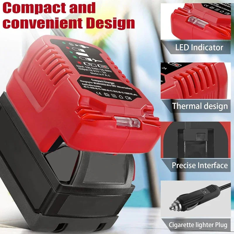 ZWINCKY Portable 18V Battery Charger – Makita DeWalt Milwaukee Power Tool Charger PLUSH